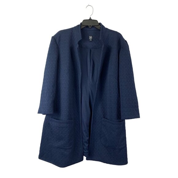 Roz & Ali Jackets & Blazers - Roz & Ali Women's Navy Blue Coat